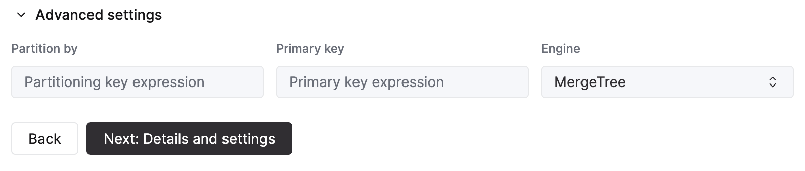 Задать расширенные элементы управления